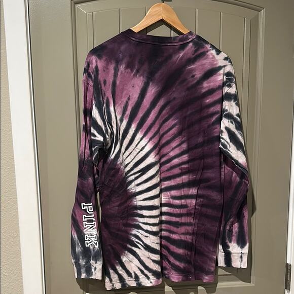 PINK Tie-Dye Long Sleeve Shirt L - Picture 6 of 7